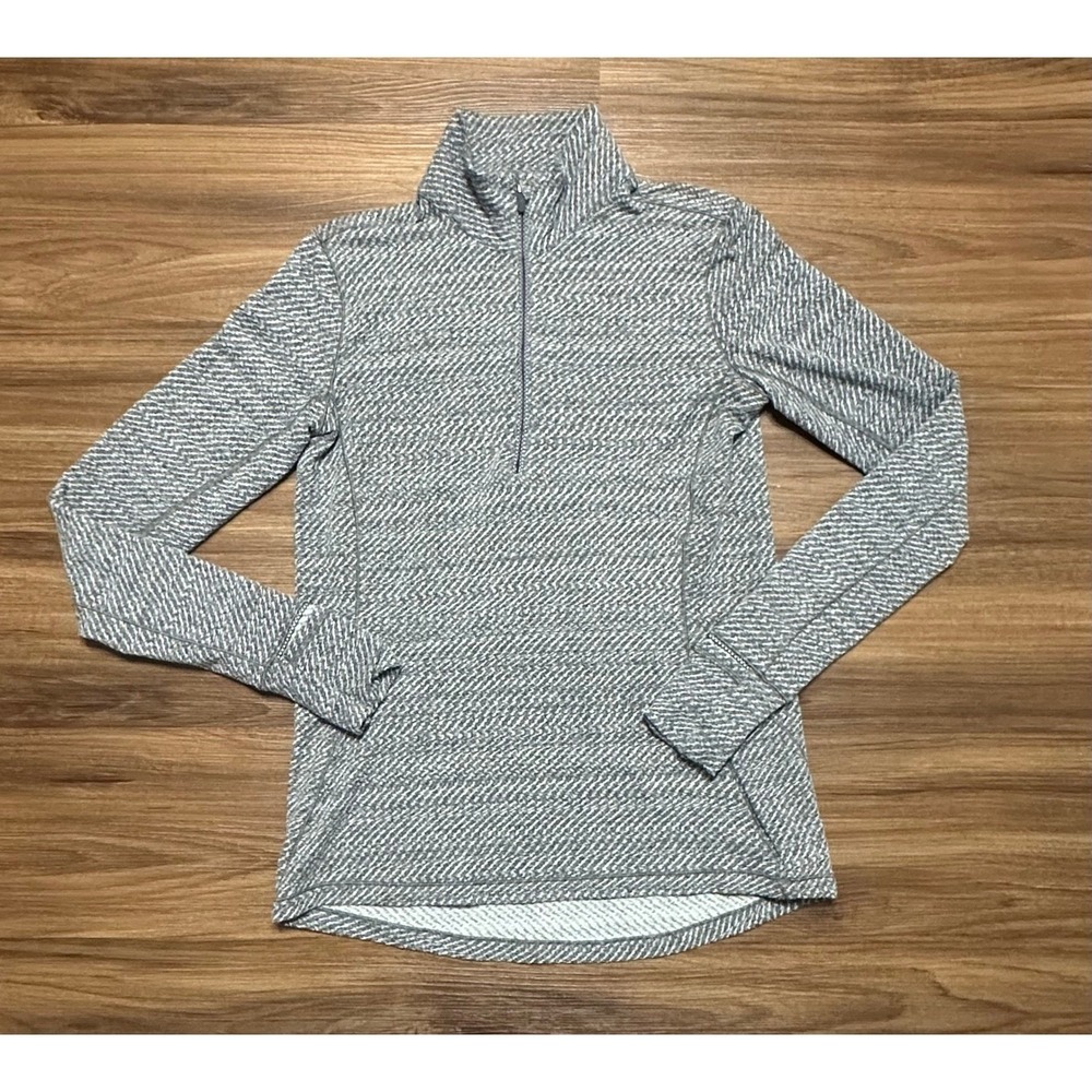 Lululemon Outrun the Elements 1/2 Zip Performance Pullover Heather Grey Sz 6